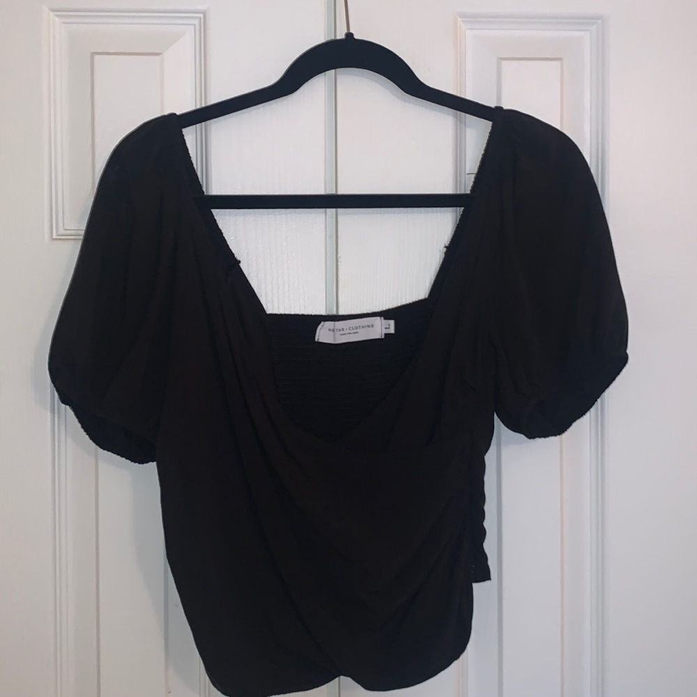 Black wrap top